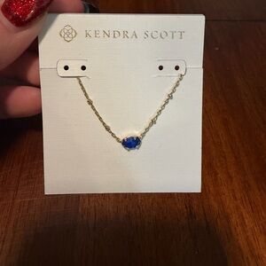 Kendra Scott Cobalt Blue and Gold Necklace